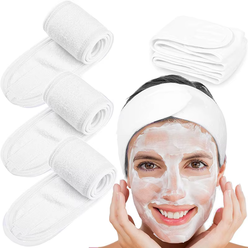 1 pièces visage Spa bandeau maquillage douche bain enveloppement Sport bandeau Terry tissu réglable