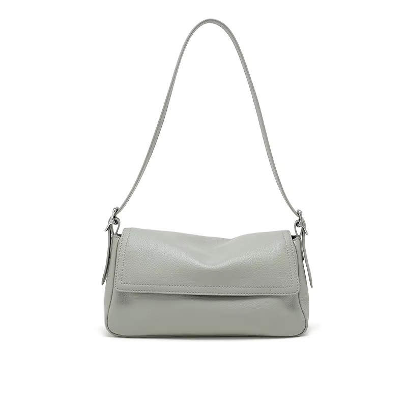 Sac à bandoulière Mendy, petit sac carré pour trajets quotidiens, simple et polyvalent, en cuir véri