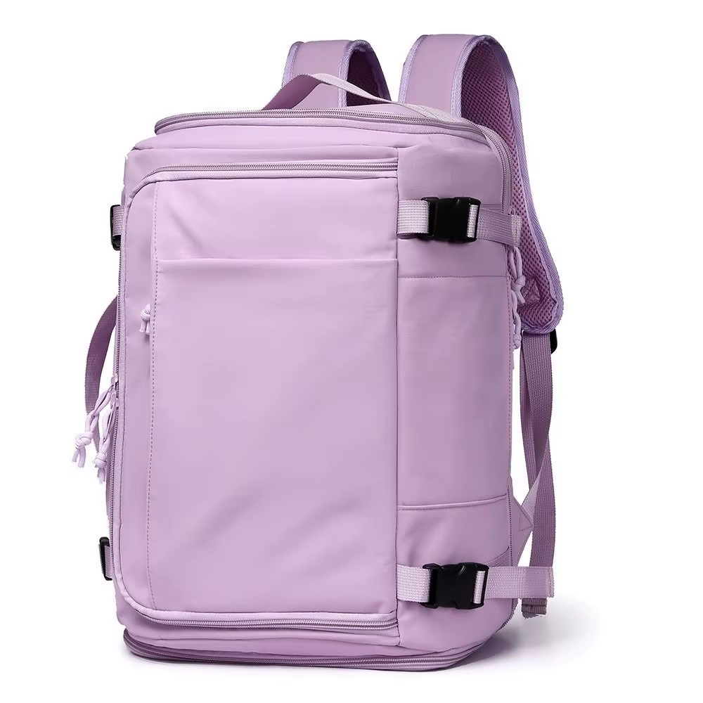 Sac à dos de bagage léger de style boîte, sac à dos de voyage unisexe de grande capacité avec sac à 