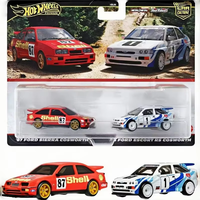 Hot Wheels – lot de 2 voitures Premium Culture, Ford Sierra Cosworth & '93 Ford Escort Rs Cosworth, 