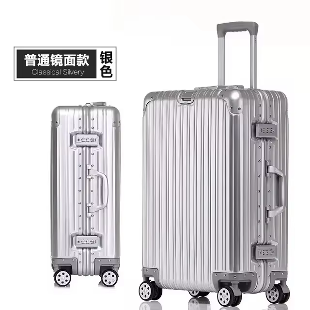 Valises en alliage d'aluminium et de magnésium 100%, bagages légers Spinner de 20/24/26/29 pouces, s