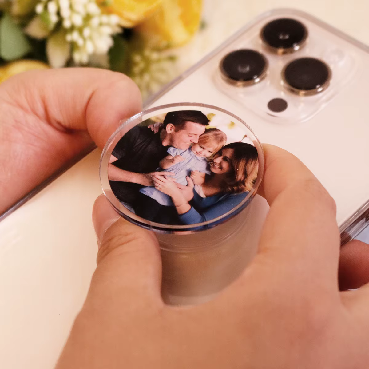 Support de téléphone personnalisé avec photo, support de téléphone personnalisé avec photos de coupl