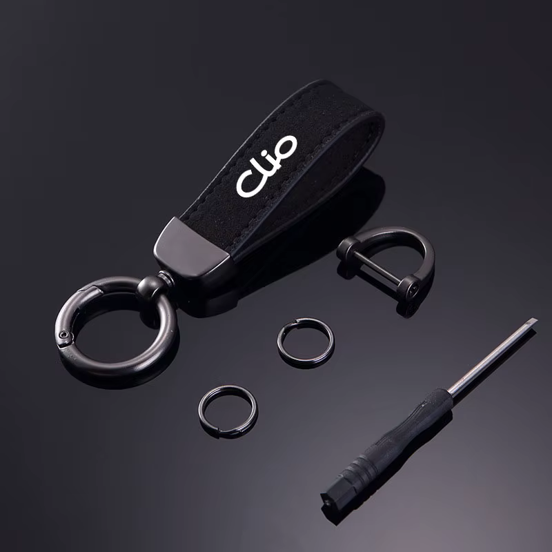 Porte-clés en fourrure à couleur unie, tendance, cadeau d'affaires, pour Renault Clio 2 3 4 5 MK2 MK