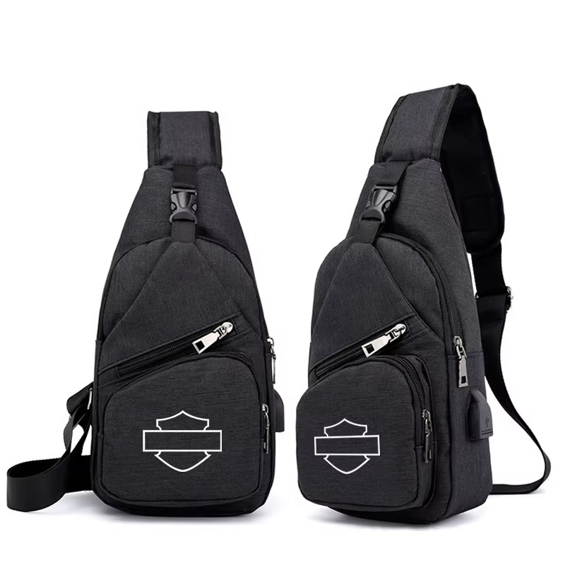 Sac messager rechargeable Harley Davidson Sports Fashion pour homme et femme, sac à clés de voiture,
