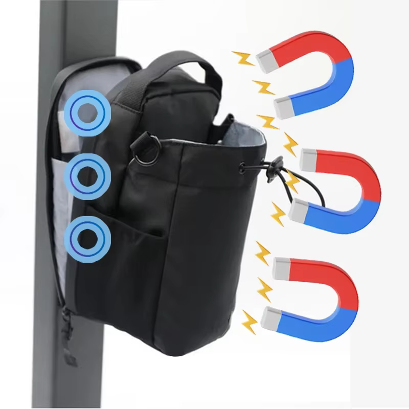 Sac de sport magnétique grande capacité avec poche pour téléphone, pochette portable pour bouteille 