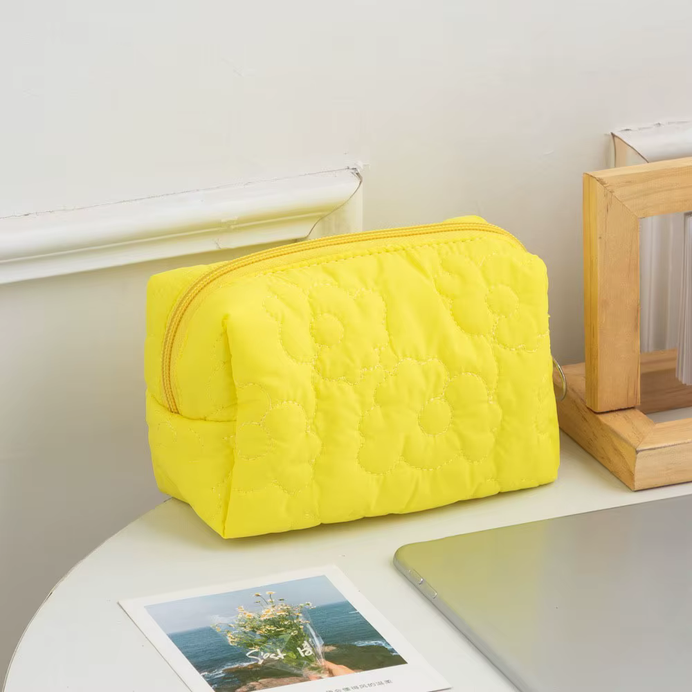 Trousse de maquillage de voyage souple de grande capacité pour femmes, sac de rangement de fleurs ma