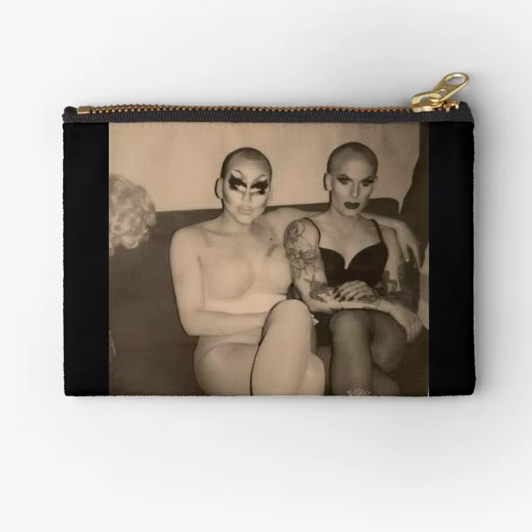 Trixie Katya-Pochettes zippées dans les coulisses pour hommes et femmes, sac à clé d'argent, emballa