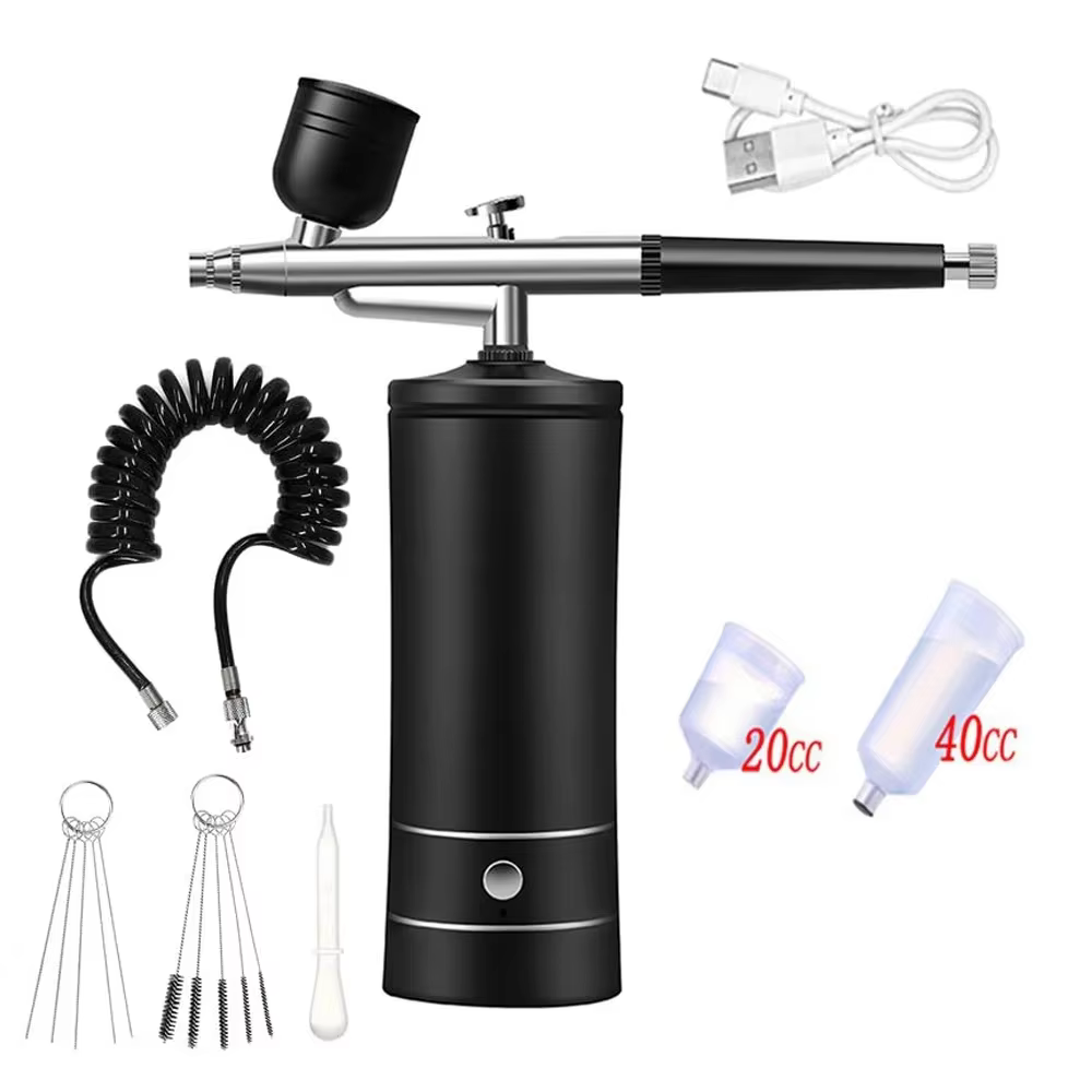 Kit de compresseur pour aérographe, pistolet de pulvérisation portable sans fil pour peinture, mini 