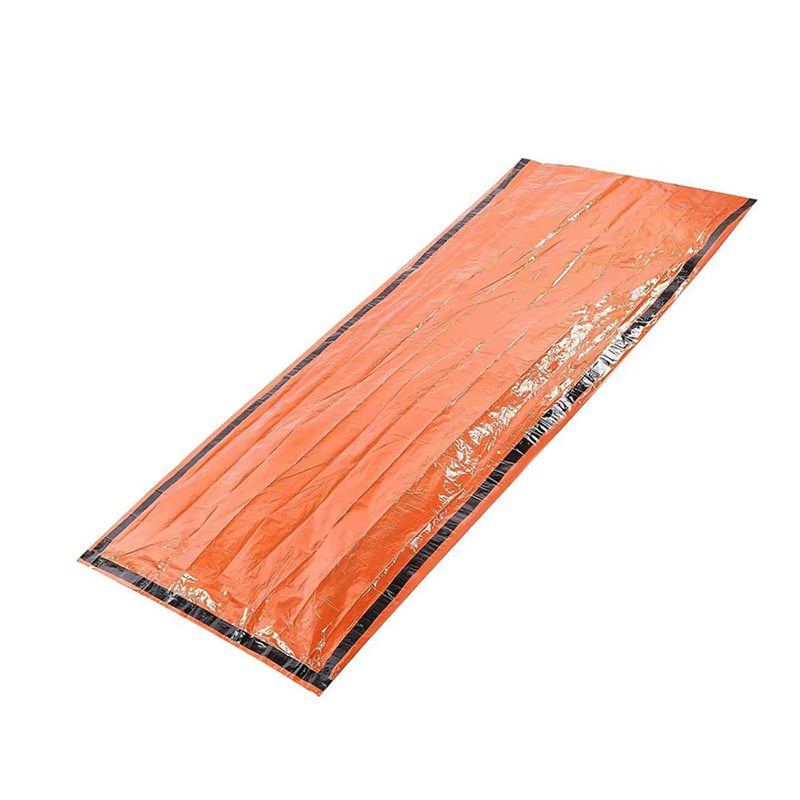 Sac de couchage d'urgence ultra imperméable en Mylar, couvertures thermiques légères, sac de couchag
