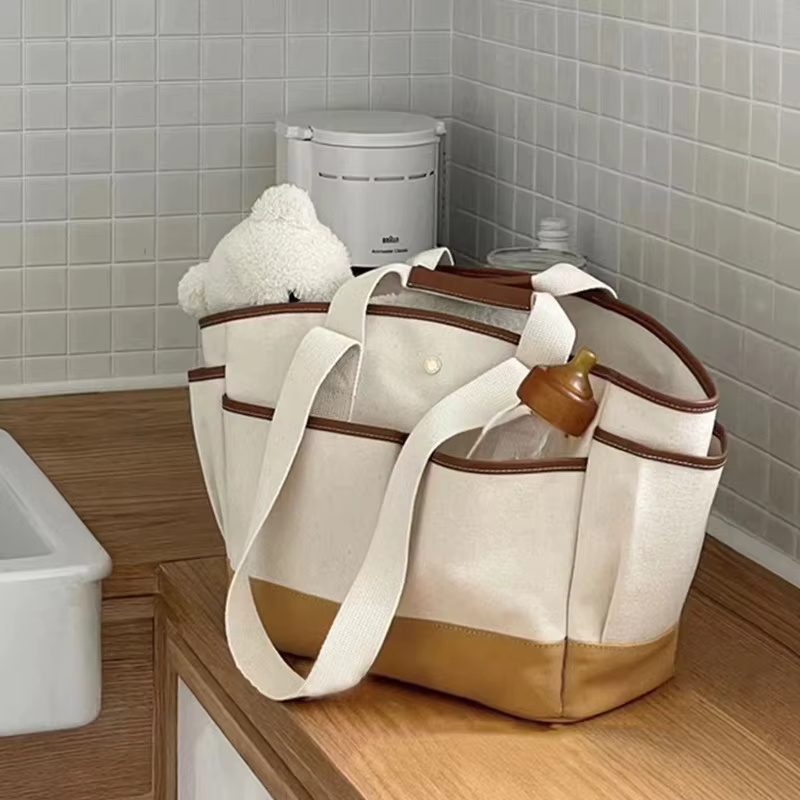 Ins-Sac à couches pour maman et bébé, sac à bandoulière décontracté, grande capacité, extérieur, sac