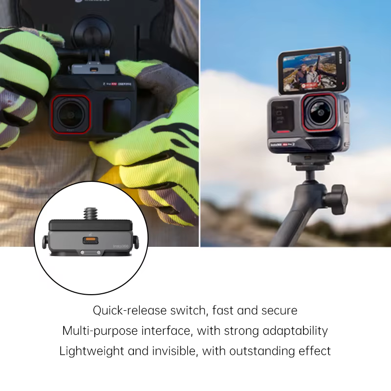 Support magnétique à dégagement rapide Insta360 2.0 compatible X5/X4/X4 AIR/ACE PRO 2, accessoires d