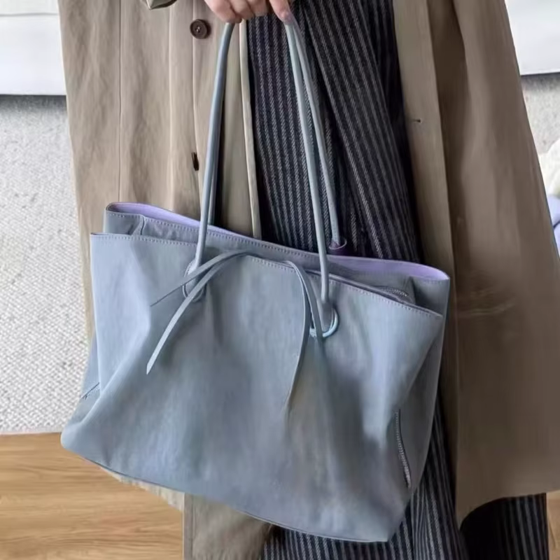 Sac fourre-tout en nylon pour femme, sac fourre-tout minimaliste de grande capacité, sac à main en n