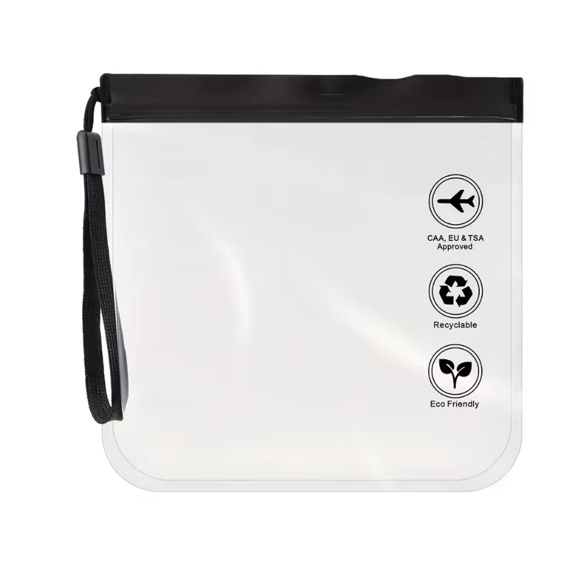 Sac de rangement transparent pour cosmétiques de voyage, 2 pièces, sac de rangement étanche en EVA, 