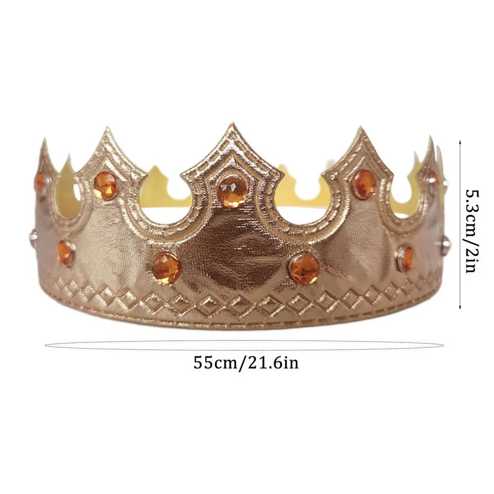 Couronne royale pour enfants, idéale pour les fêtes d'anniversaire, accessoire photo, cosplay, jeux 