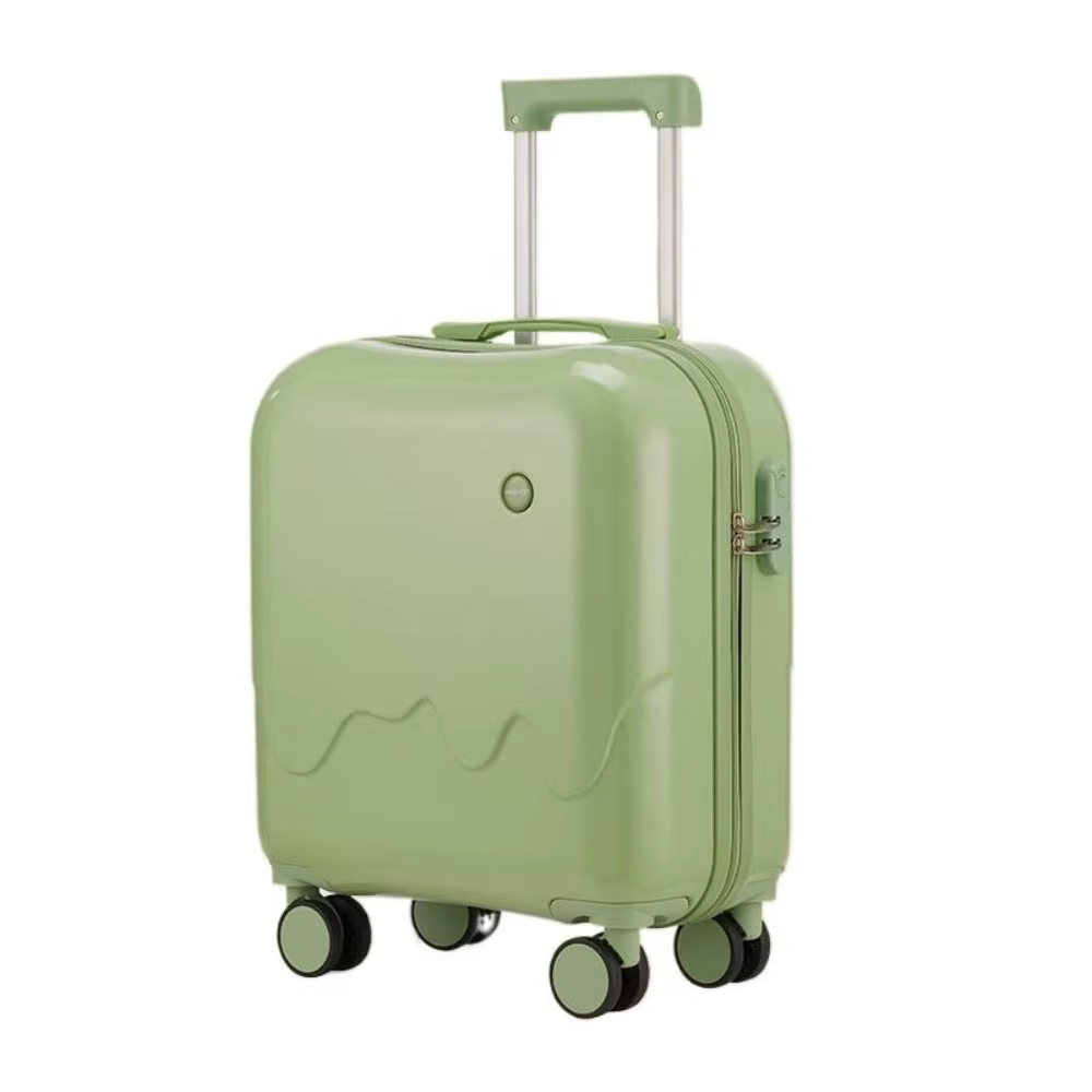 Valise de voyage carrée 18 pouces Ice Cream, bagage cabine multifonctionnel à roulettes silencieuses