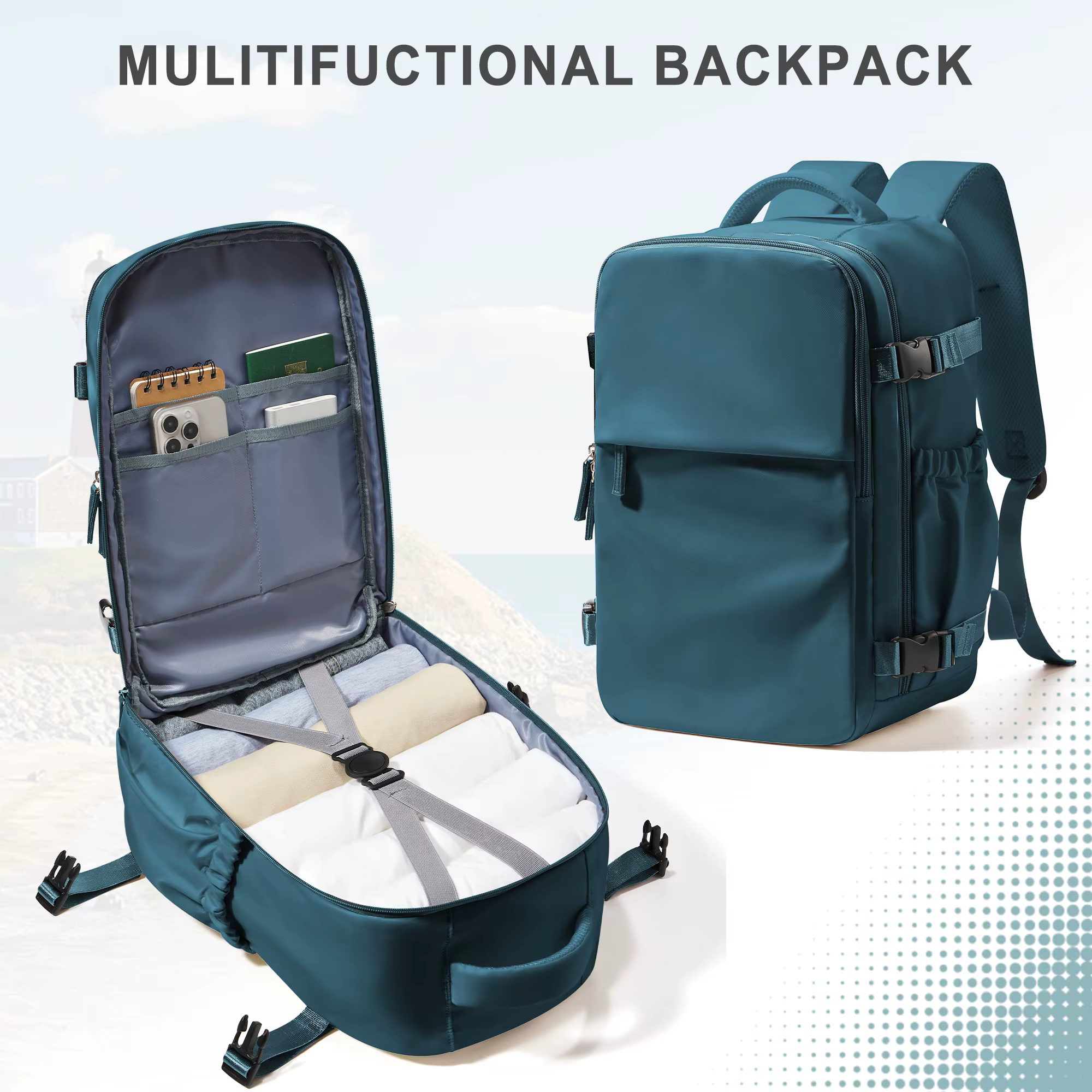 Cabine sac à dos voyage 40x20x25 Ryanair sac à dos à main pour homme femmes pochette d'ordinateur af