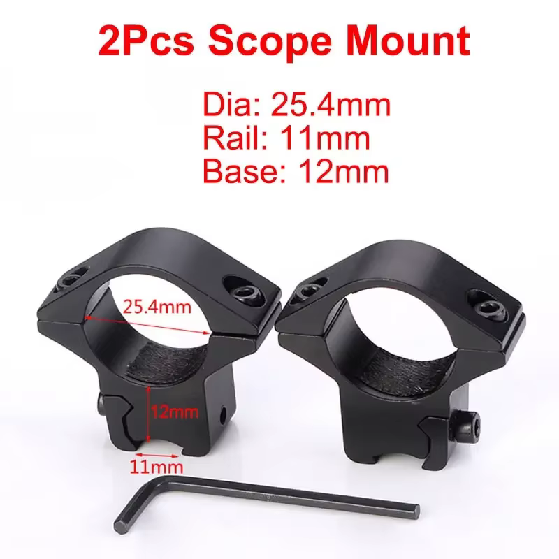 Anneau de montage pour fusil de chasse, 2 pièces, pour Dia 25.4mm 30mm 35m, portée tactique, lampe d