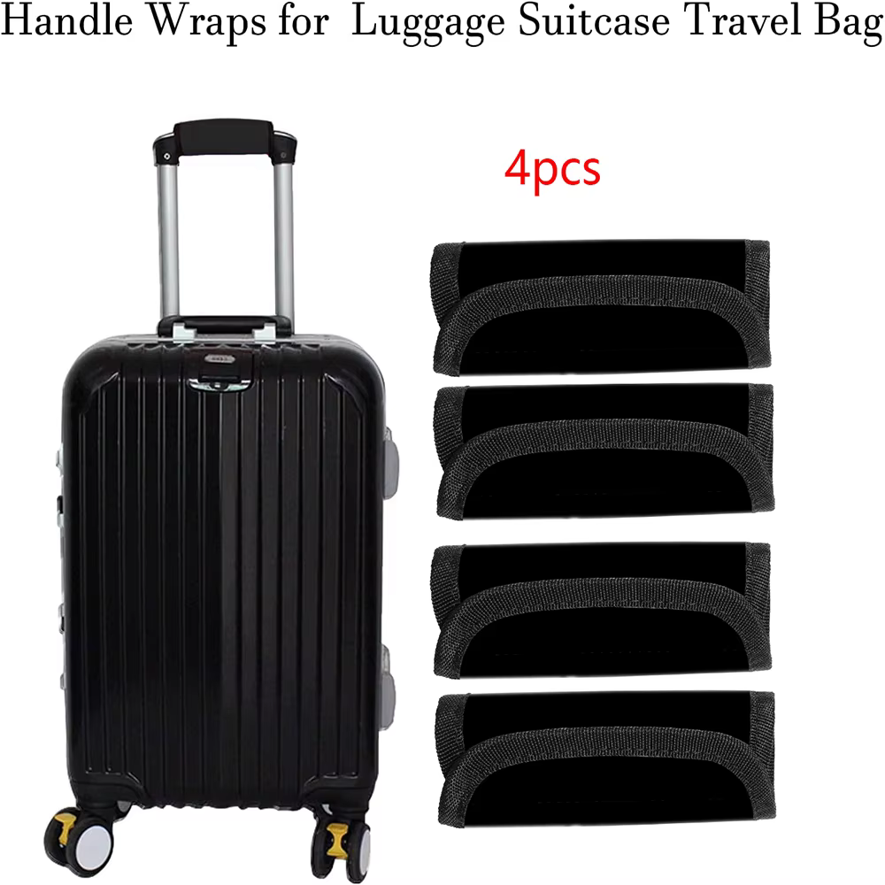 Ensemble de 4 housses de poignée de valise, housses de poignée de valise, couleurs vives, housses de