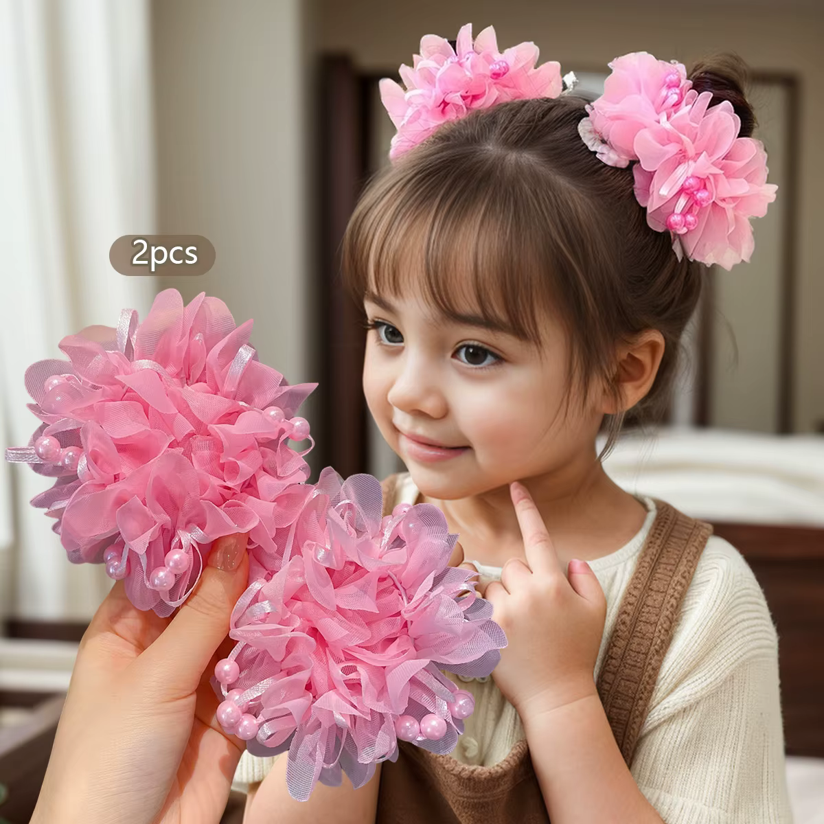 2 petites filles rose mignon bandeau cheveux accessoires pour enfants