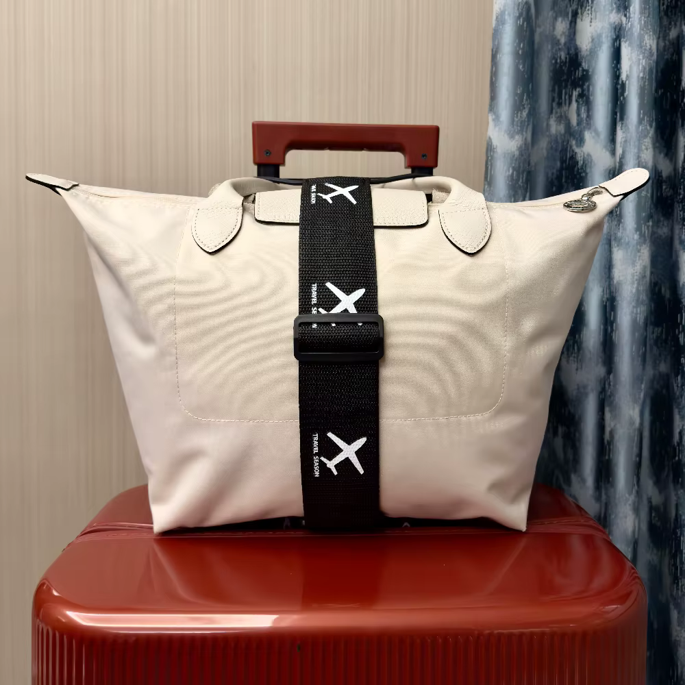 Sangle de bagage fixe en nylon imprimé d'avion avec un paquet