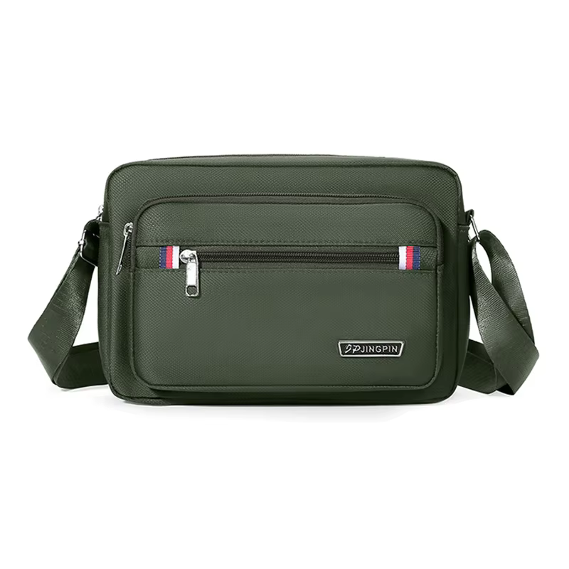 Sac à bandoulière en Nylon pour hommes, motif cuir, beaucoup de fermetures éclair, très bon travail,