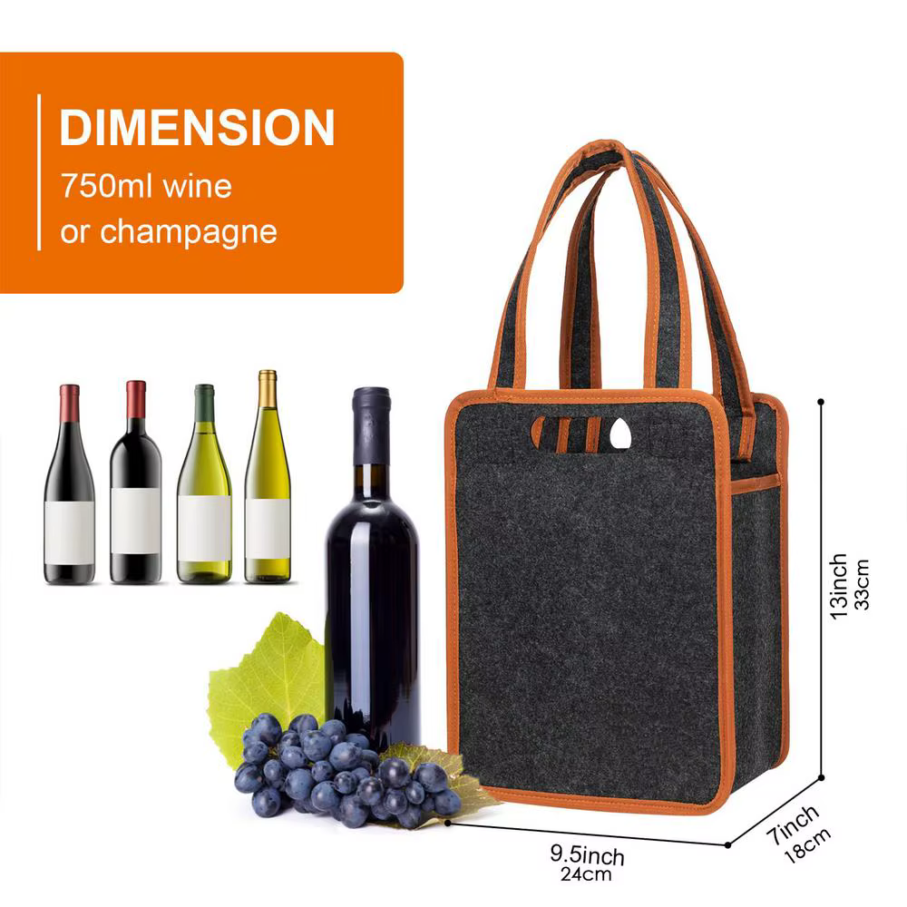 Sac de transport pour bouteilles de vin, porte-bouteilles pour 6 bouteilles, compartiments pour bout