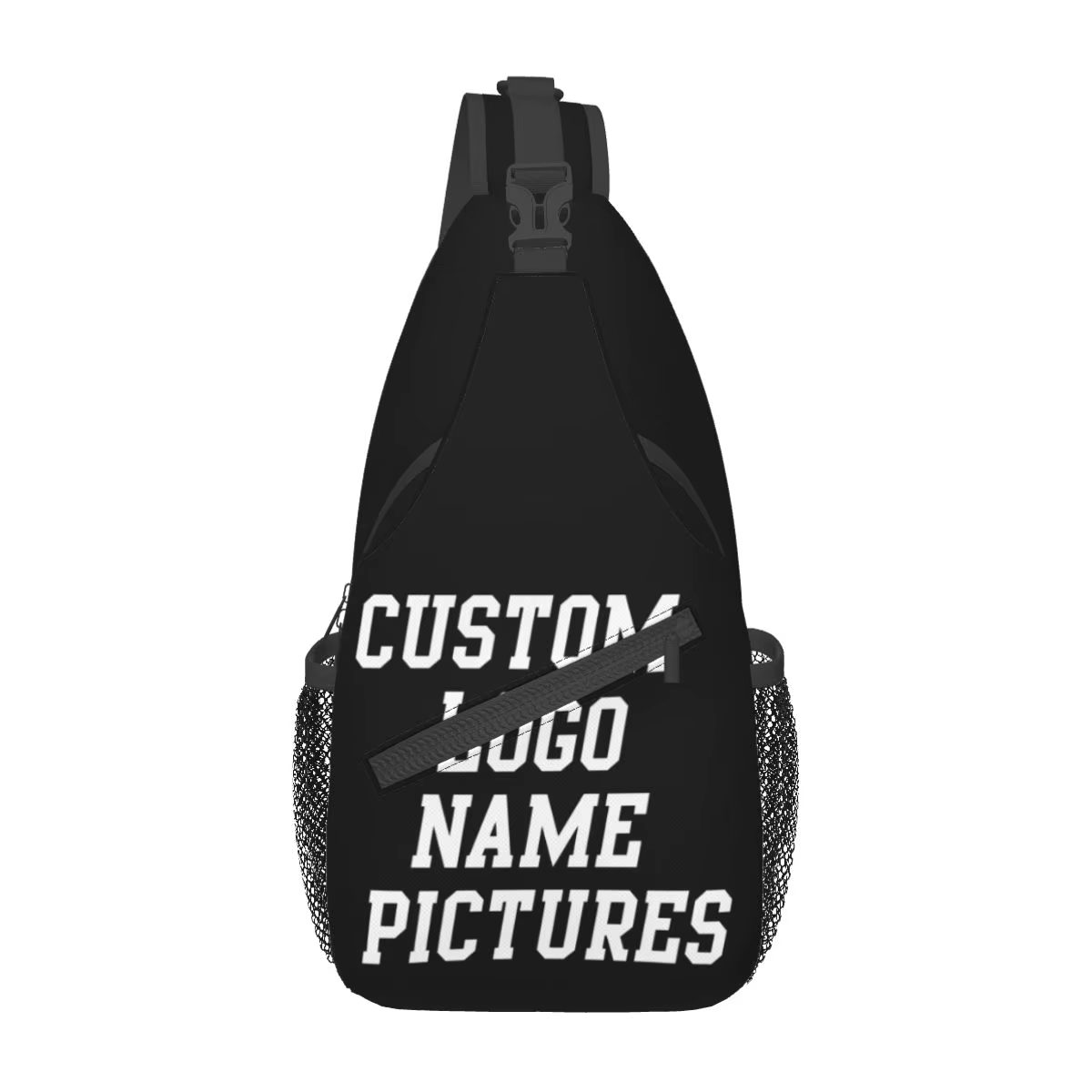 Sac à Sangle Personnalisé avec Photo et Image pour Femme, Logo Personnalisé, Texte, Nom, Poitrine