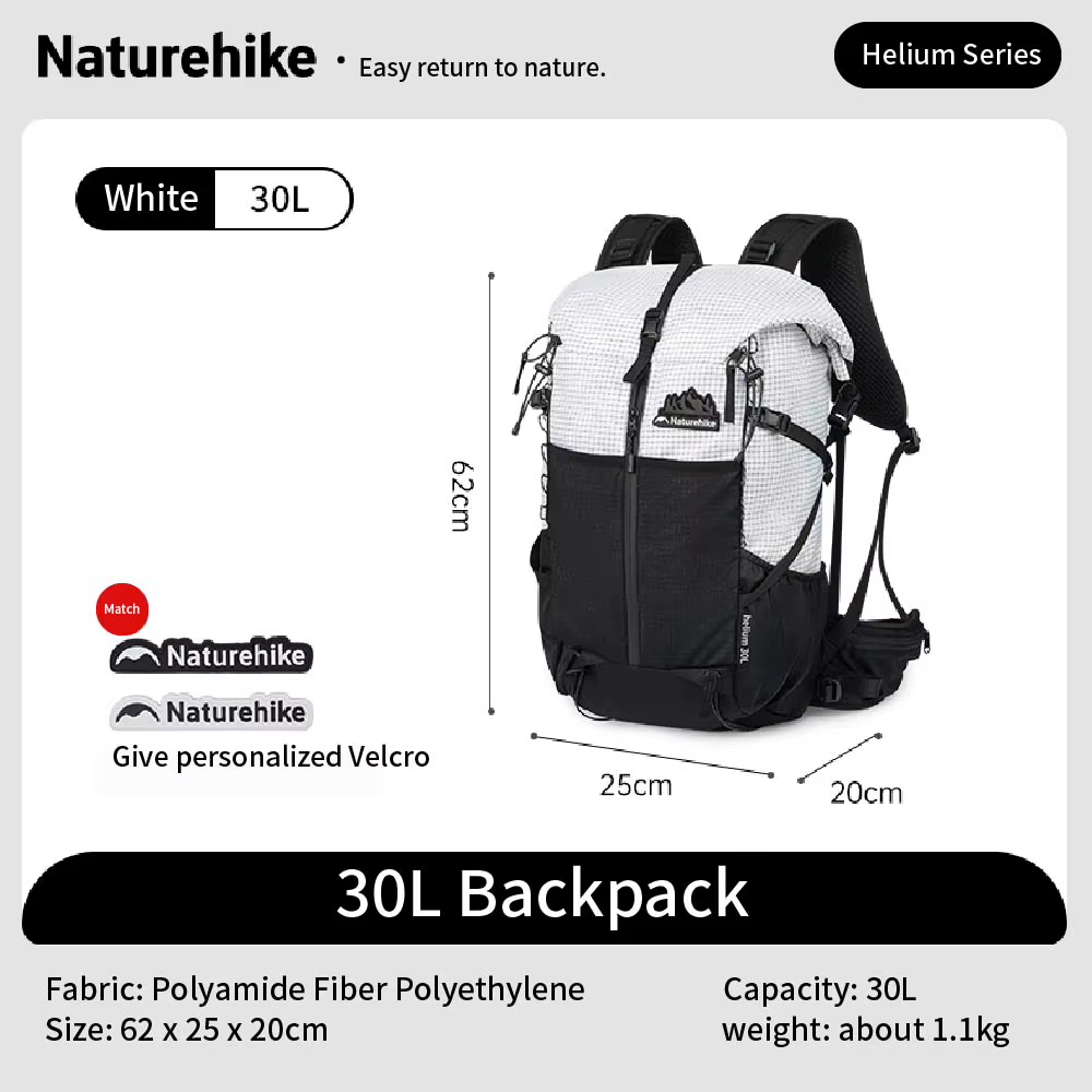 Naturehike – sac à dos à hélium 30l, grande capacité, pour escalade, randonnée, Camping, jour, sac d