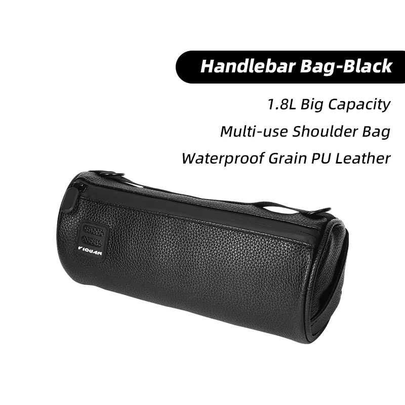 Sac à bandoulière de cyclisme étanche de grande capacité 1,8 l, sac multifonctionnel en cuir de Grai