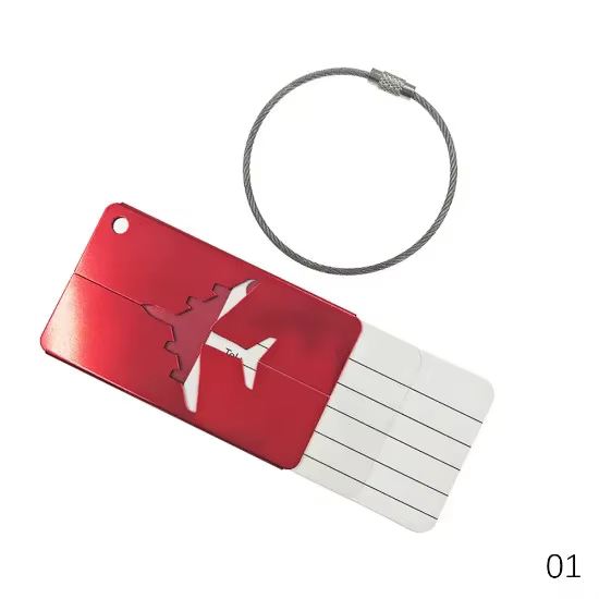 Étiquette de bagage étanche en alliage d'aluminium, valise de fête de voyage, étiquettes d'identific