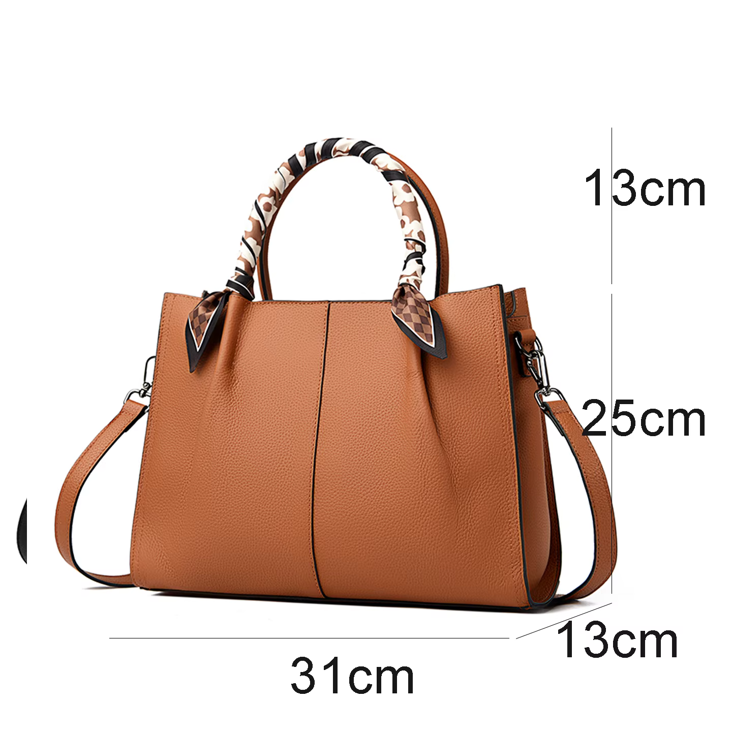 Sac à main pour femme, grand sac fourre-tout en cuir véritable, sac à bandoulière populaire, sac à l