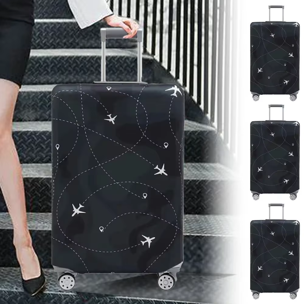 Juste de Protection en Tissu pour Bagages, Série de Plumes Imprimées Imbibées, pour Valise de 18 à 3