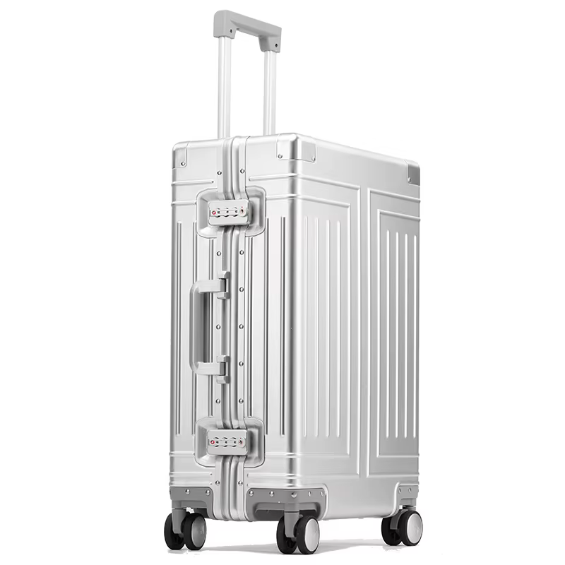 Valise en aluminium de 20/24/26/28 pouces, valise à roulettes en alliage, grande capacité de 30 pouc