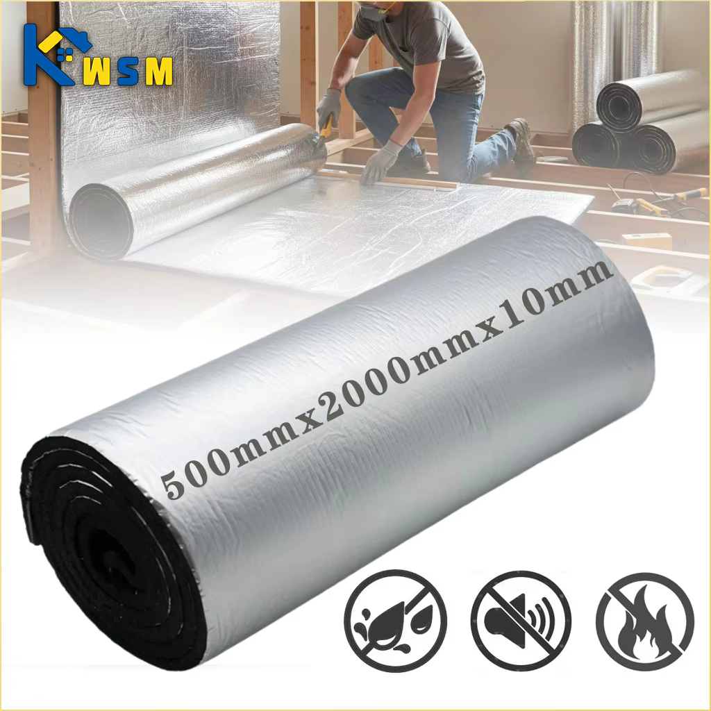 Tapis insonorisé d'isolation thermique de 10MM, barrière thermique, rouleau de mousse, mur de maison
