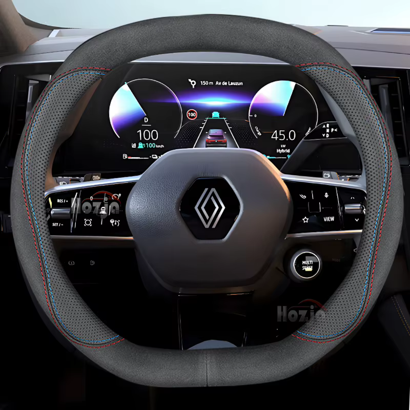 Juste de Volant de Voiture en Cuir, Accessoires d'Nikpour Renault Espace Austral Rafale Scenic Megan