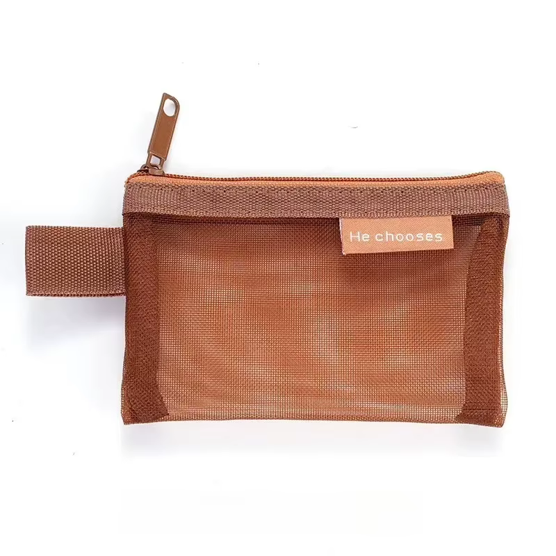 Mini sac de rangement en maille avec fermeture éclair, en nylon léger, léger et inodore ; parfait po