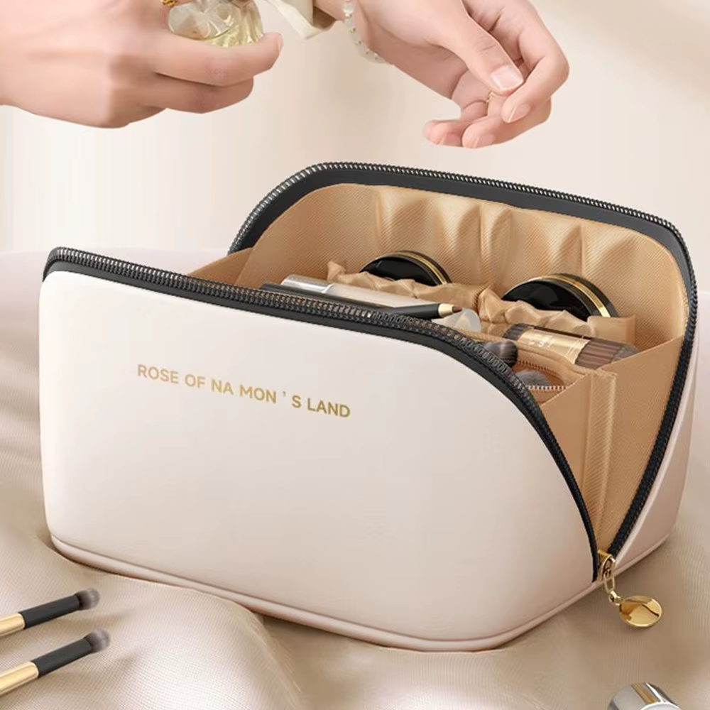 Trousse de toilette et de maquillage pour femme, sac de rangement zippé, organiseur de cosmétiques