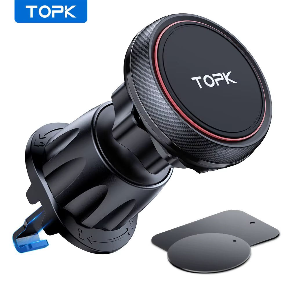 TOPK Support de téléphone magnétique pour voiture dans le support de téléphone de voiture évent magn