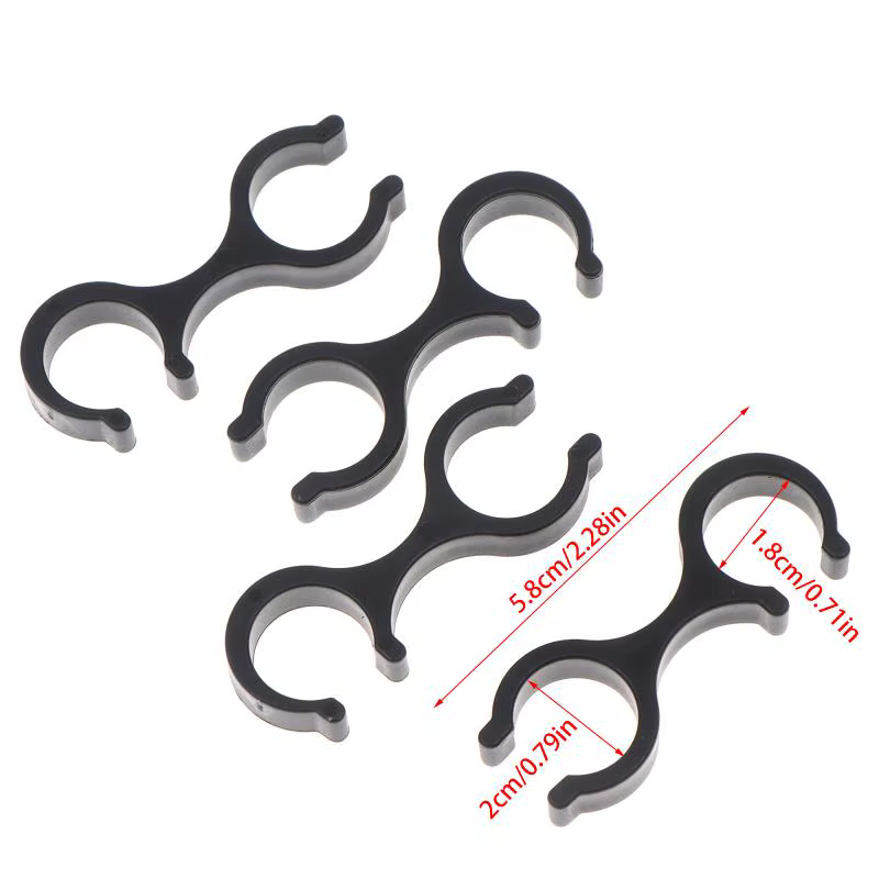Clips pour bâtons de trekking d'extérieur, ensemble de 4 pièces, supports ABS à dégagement rapide en
