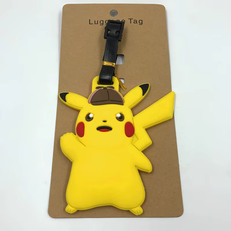 Étiquette de bagage de voyage Pokemon Cartoon, porte-adresse, valise d'identification, étiquette de