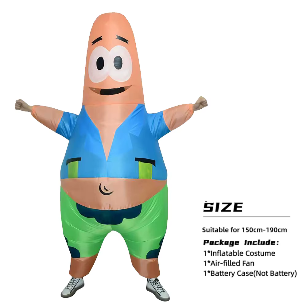 Costumes de Cosplay gonflables Patrick Star pour adultes, vêtements unisexes pour spectacle de fête,