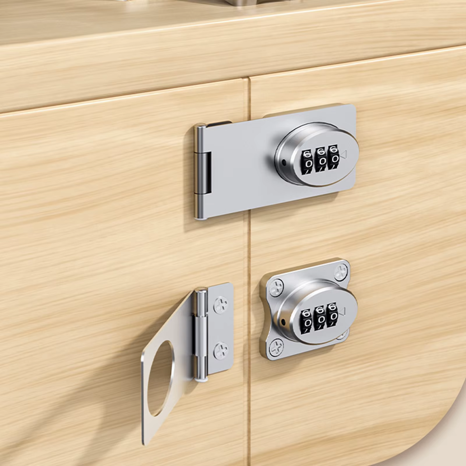 Serrure à combinaison de porte d'armoire, accessoire installé à gauche ou à droite en acier inoxydab