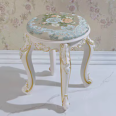 Tabouret d'entrée de luxe français, chaises de bureau pour adultes, tabourets de coiffeuse, banc de 