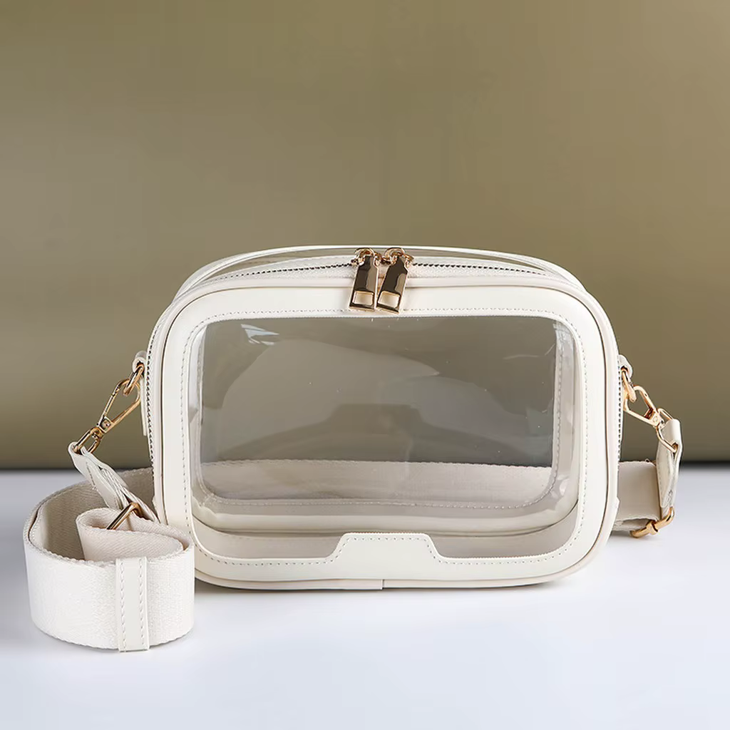 Sac approuvé pour le stade, sac bandoulière léger et transparent en PVC, sac à main pour concert, sa