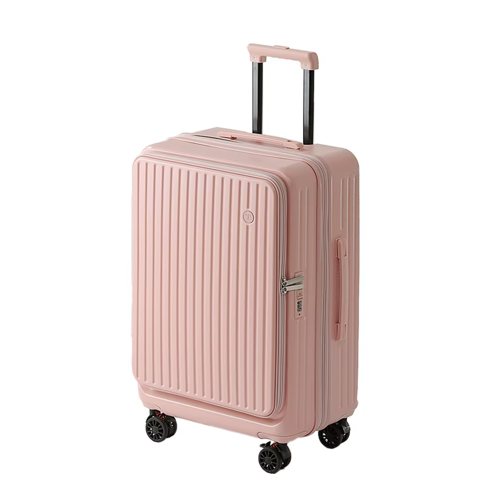Valise extensible multifonctionnelle à ouverture frontale avec porte-gobelet, bagage de grande capac