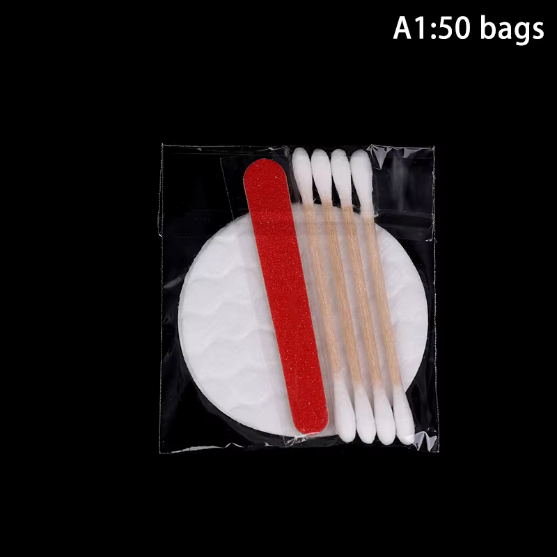 Kits de vanités d'hôtel, 50/100 sacs, ensemble de soins d'hôtel adaptés aux voyages, cotons-tiges et