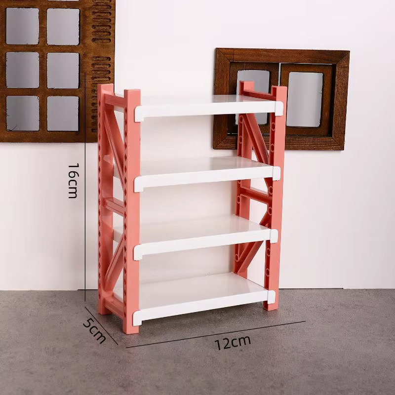 Étagères de rangement miniatures pour maison de poupée 1/12, modèle d'entrepôt, accessoires de décor