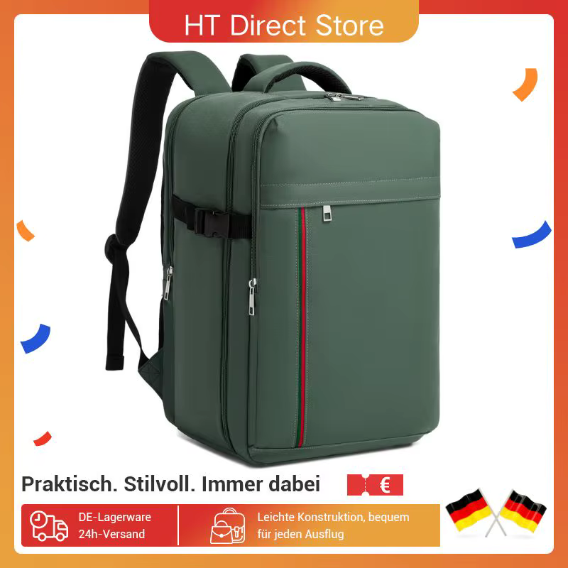 KONO Sac à dos pour ordinateur portable pour homme-15,6 pouces hydrofuge avec compartiment rembourré