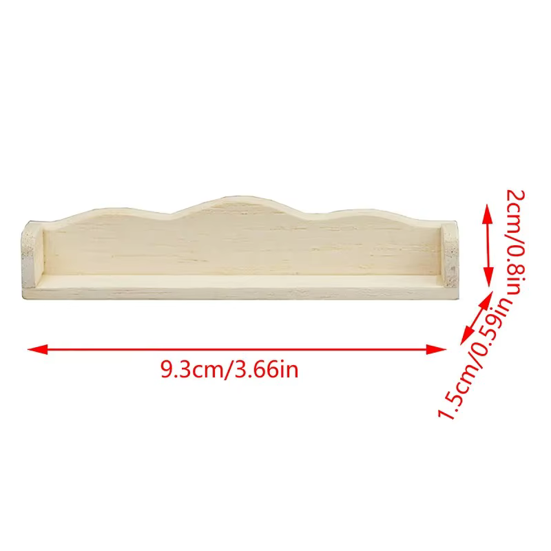 Étagère murale miniature pour maison de poupée 1:12, modèle de meuble de rangement, décoration minia
