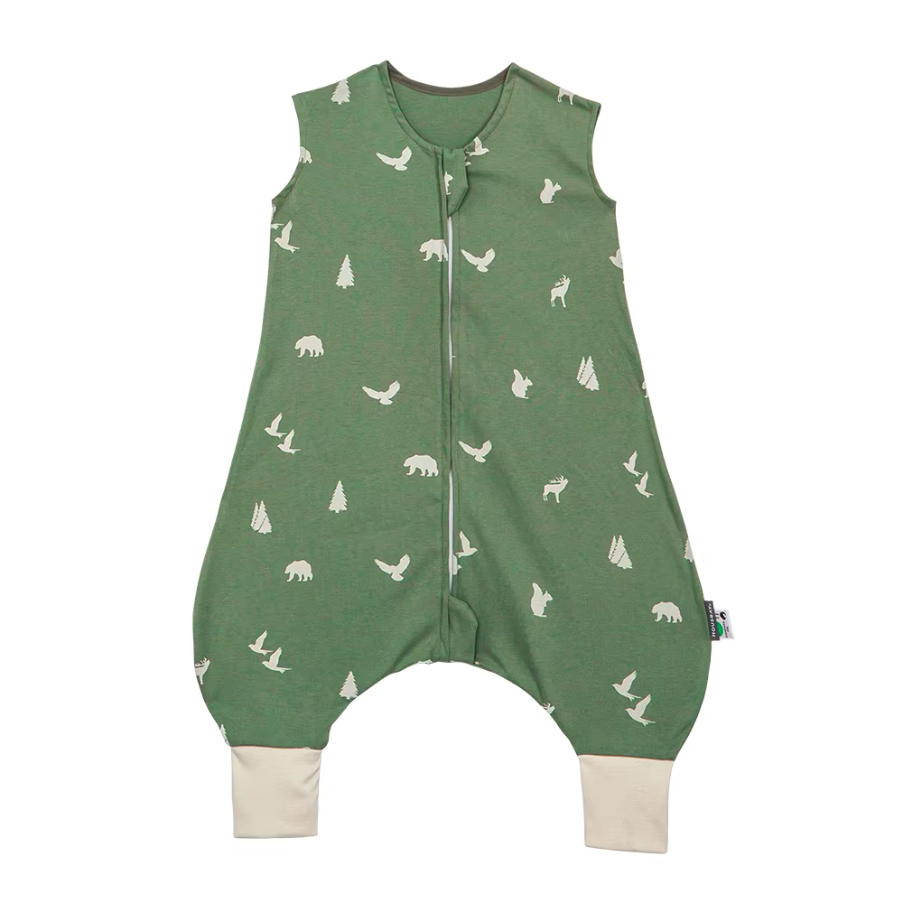 Sac de couchage d'été pour enfants de 1 à 4 ans, 100% coton, confortable, avec jambe, sans manches, 